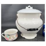 Victorian Chamber Pot & Portmeirion Chamber Pot