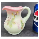 Fenton Hand Painted 100th Anniversary Pitcher Vase