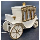 Vntg Electric Ceramic Carriage TV Lamp Works