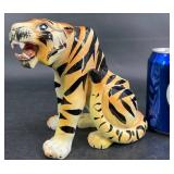 Vintage MCM Ceramic Tiger Figurine Planter