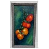 Framed Original Tomatoes Painting by Blue Bond