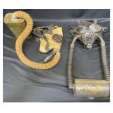 2 WW2 Military Gas Masks