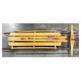 Adult Paris American Flyer Wood & Metal Snow Sled
