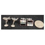2 Pairs Cufflinksï¿½ Sterling Silver & Martini Glass
