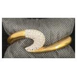Panetta Gold-Tone & Rhinestone Crescent Bracelet