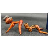 2 Hand-Carved Erotic Smoking Pipes