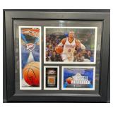 Framed Russell Westbrook Display w Ball Swatch