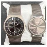 2 Skagen Menï¿½s Watches w Mesh Bands