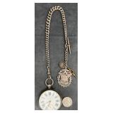 Antique Samuel Cohen of Leeds Pocket Watch, Fob