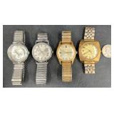 4 Vintage Watches ï¿½ Timex, Gruen, Zelcomatic