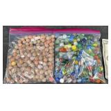 Clay & Glass Marbles w Varied Colors