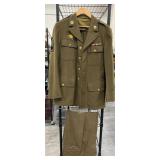 WWII Era U.S. Army Uniform w Patches & Insignia