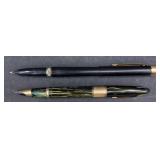2 Sheaffer Luxury Fountain Pens w 18kt Gold Nibs