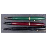 3 Luxury Fountain Pens w 18kt Gold Nibs- Imperial+