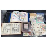 Stamp Collection w Vintage Stamp Albums & More