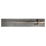 Antique Bayonet w Scabbard, 1897 Inscribed