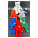 6 Plush 500 Homerun Club Bears w Tags