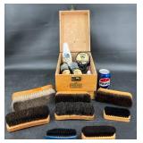 Griffin ShineMaster Shoeshine Box w Brushes +