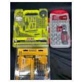 Ryobi Drilling Kit, Husky Sockets & DeWalt Bits