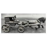 Cast Iron Horse & Buggy w Driver Figure