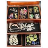 Jewelry Chest w  Assortment of Fashion Jewelry