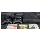Xbox 360 Console, Controllers & 3 Games, Powers On