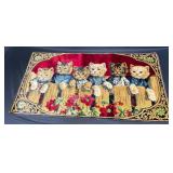 Vintage Cat-Themed Tapestry 48" x 20"