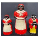 Vntg Black Americana Aunt Jemima Creamer, S&P Set