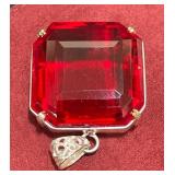 145.5ct Natural Ruby Asscher Cut Gemstone Pendant
