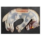 Vintage 1940s Carved Leaping Horse Brooch Pin