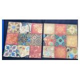 Pair Mosaic Graphic Art Print Canvases Asia Jensen