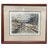 Framed Etching Art Print by Ferdinand Luigini