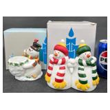 2 PartyLite Snowman Candleholdersï¿½ Votive & Pillar