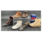 6 Antique 1800ï¿½s-Early 1900ï¿½s Victorian Baby Shoes
