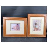 2 Framed Native American R.C. Gorman Art Prints