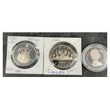 3 Canadian Proof $1 Coins ï¿½ 1982, 1984 & 1987
