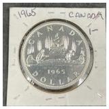 1965 Canadian Silver Dollar Coin