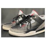 Nike Jordan 3 Black Cement Menï¿½s Sneakers Sz 10