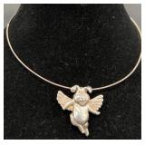 Dallas Pridgen 925 When Pigs Fly Necklace & Brooch
