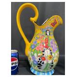 Vibrant Candace Reiter Catzilla Ceramic Pitcher