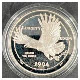 1994 U.S. Prisoner of War POW Museum Silver Dollar