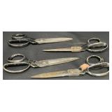4 Pairs Mundial Fabric Shears Scissors Brazil