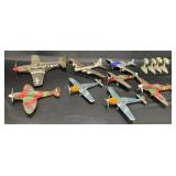 8 Plastic WW2 Aircraft Model Airplanes