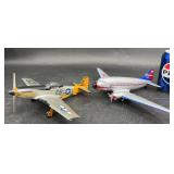 2 Diecast LE Airplane Banks ï¿½ P51 & DC3