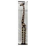 77" Tall Wooden Giraffe Sculpture