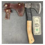 Hand-Forged Hatchet w Leather Sheath