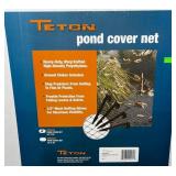 Sealed Teton 24 ft x 24 ft Pond Cover Net w Stakes