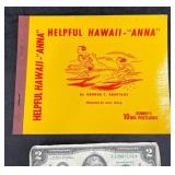 Vntg 1951 Helpful Hawaii Anna Book of 10 Postcards