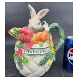 Fitz & Floyd Herb Garden Bunny Rabbit Pitcher