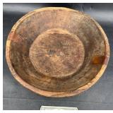 Large Primitive Hewn Wood Dough Bowl